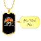 Mountains Trails Bikes Cycling Necklace Stainless Steel or 18k Gold Dog Tag 24"-Express Your Love Gifts