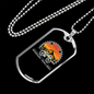 Mountains Trails Bikes Cycling Necklace Stainless Steel or 18k Gold Dog Tag 24"-Express Your Love Gifts