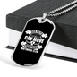 Move Mountains Matthew 17:20 Necklace Stainless Steel or 18k Gold Dog Tag 24" Chain-Express Your Love Gifts