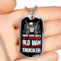 Move Over Boys Trucker Dog Tag Stainless Steel or 18k Gold 24" Chain-Express Your Love Gifts