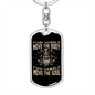 Move The Body Biker Keychain Stainless Steel or 18k Gold Dog Tag Keyring-Express Your Love Gifts