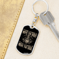 Move The Body Biker Keychain Stainless Steel or 18k Gold Dog Tag Keyring-Express Your Love Gifts