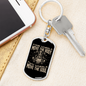 Move The Body Biker Keychain Stainless Steel or 18k Gold Dog Tag Keyring-Express Your Love Gifts