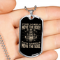 Move The Body Biker Necklace Stainless Steel or 18k Gold Dog Tag 24"-Express Your Love Gifts