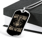 Move The Body Biker Necklace Stainless Steel or 18k Gold Dog Tag 24"-Express Your Love Gifts