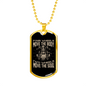 Move The Body Biker Necklace Stainless Steel or 18k Gold Dog Tag 24"-Express Your Love Gifts