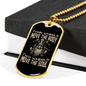 Move The Body Biker Necklace Stainless Steel or 18k Gold Dog Tag 24"-Express Your Love Gifts