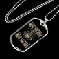 Move The Body Biker Necklace Stainless Steel or 18k Gold Dog Tag 24"-Express Your Love Gifts