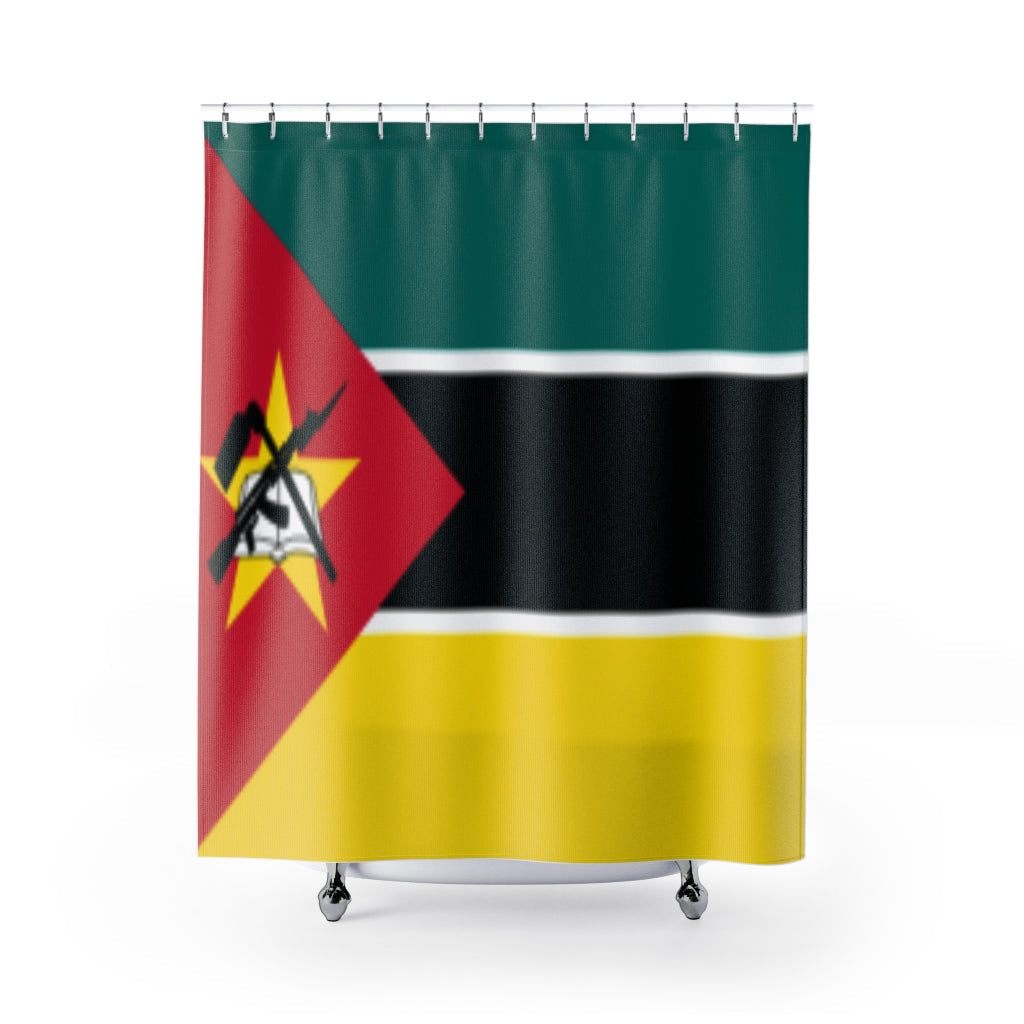 Mozambique Flag Stylish Design 71" x 74" Elegant Waterproof Shower Curtain for a Spa-like Bathroom Paradise Exceptional Craftsmanship-Express Your Love Gifts