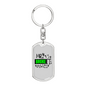 Mr Broke It Swivel Keychain Woodworker Dog Tag Stainless Steel or 18k Gold-Express Your Love Gifts