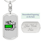 Mr Broke It Swivel Keychain Woodworker Dog Tag Stainless Steel or 18k Gold-Express Your Love Gifts