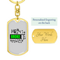 Mr Broke It Swivel Keychain Woodworker Dog Tag Stainless Steel or 18k Gold-Express Your Love Gifts