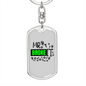 Mr Broke It Swivel Keychain Woodworker Dog Tag Stainless Steel or 18k Gold-Express Your Love Gifts