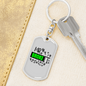 Mr Broke It Swivel Keychain Woodworker Dog Tag Stainless Steel or 18k Gold-Express Your Love Gifts
