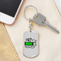 Mr Broke It Swivel Keychain Woodworker Dog Tag Stainless Steel or 18k Gold-Express Your Love Gifts