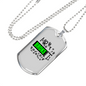 Mr Broke It Woodworker Dog Tag Stainless Steel or 18k Gold W 24"-Express Your Love Gifts