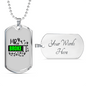 Mr Broke It Woodworker Dog Tag Stainless Steel or 18k Gold W 24"-Express Your Love Gifts
