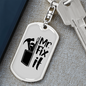Mr Fix It Swivel Keychain Woodworker Dog Tag Stainless Steel or 18k Gold-Express Your Love Gifts
