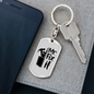 Mr Fix It Swivel Keychain Woodworker Dog Tag Stainless Steel or 18k Gold-Express Your Love Gifts
