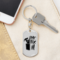 Mr Fix It Swivel Keychain Woodworker Dog Tag Stainless Steel or 18k Gold-Express Your Love Gifts