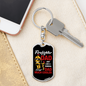Much Cooler Firefighter Dad Keychain Stainless Steel or 18k Gold Dog Tag Keyring-Express Your Love Gifts