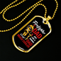 Much Cooler Firefighter Dad Necklace Stainless Steel or 18k Gold Dog Tag 24" Chain-Express Your Love Gifts