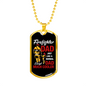 Much Cooler Firefighter Dad Necklace Stainless Steel or 18k Gold Dog Tag 24" Chain-Express Your Love Gifts