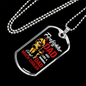 Much Cooler Firefighter Dad Necklace Stainless Steel or 18k Gold Dog Tag 24" Chain-Express Your Love Gifts