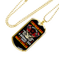 Much Cooler Fireman Dad Necklace Stainless Steel or 18k Gold Dog Tag 24" Chain-Express Your Love Gifts