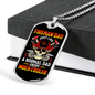 Much Cooler Fireman Dad Necklace Stainless Steel or 18k Gold Dog Tag 24" Chain-Express Your Love Gifts