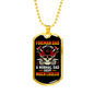 Much Cooler Fireman Dad Necklace Stainless Steel or 18k Gold Dog Tag 24" Chain-Express Your Love Gifts