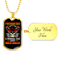Much Cooler Fireman Dad Necklace Stainless Steel or 18k Gold Dog Tag 24" Chain-Express Your Love Gifts