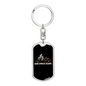 Mud Sweat Gears Cycling Keychain Stainless Steel or 18k Gold Dog Tag Keyring-Express Your Love Gifts