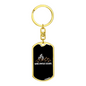 Mud Sweat Gears Cycling Keychain Stainless Steel or 18k Gold Dog Tag Keyring-Express Your Love Gifts