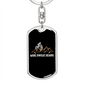 Mud Sweat Gears Cycling Keychain Stainless Steel or 18k Gold Dog Tag Keyring-Express Your Love Gifts