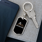 Mud Sweat Gears Cycling Keychain Stainless Steel or 18k Gold Dog Tag Keyring-Express Your Love Gifts