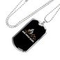Mud Sweat Gears Cycling Necklace Stainless Steel or 18k Gold Dog Tag 24"-Express Your Love Gifts