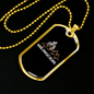 Mud Sweat Gears Cycling Necklace Stainless Steel or 18k Gold Dog Tag 24"-Express Your Love Gifts