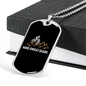 Mud Sweat Gears Cycling Necklace Stainless Steel or 18k Gold Dog Tag 24"-Express Your Love Gifts