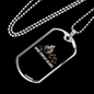 Mud Sweat Gears Cycling Necklace Stainless Steel or 18k Gold Dog Tag 24"-Express Your Love Gifts