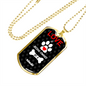 Mudi Love Is Stainless Steel or 18k Gold Dog Tag 24" Chain-Express Your Love Gifts
