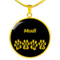 Mudi Mama Circle Necklace Stainless Steel or 18k Gold 18-22" Dog Owner Lover-Express Your Love Gifts