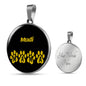 Mudi Mama Circle Necklace Stainless Steel or 18k Gold 18-22" Dog Owner Lover-Express Your Love Gifts