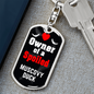 Muscovy Duck Bird Keychain Stainless Steel or 18k Gold Dog Tag Keyring-Express Your Love Gifts