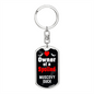 Muscovy Duck Bird Keychain Stainless Steel or 18k Gold Dog Tag Keyring-Express Your Love Gifts