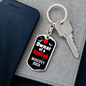 Muscovy Duck Bird Keychain Stainless Steel or 18k Gold Dog Tag Keyring-Express Your Love Gifts