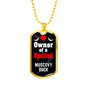 Muscovy Duck Bird Necklace Stainless Steel or 18k Gold Dog Tag 24" Chain-Express Your Love Gifts