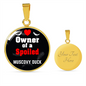 Muscovy Duck Bird Owner Necklace Circle Pendant Stainless Steel or 18k Gold 18-22"-Express Your Love Gifts