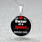Muscovy Duck Bird Owner Necklace Circle Pendant Stainless Steel or 18k Gold 18-22"-Express Your Love Gifts
