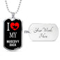 Muscovy Duck Necklace Stainless Steel or 18k Gold Dog Tag 24" Chain-Express Your Love Gifts